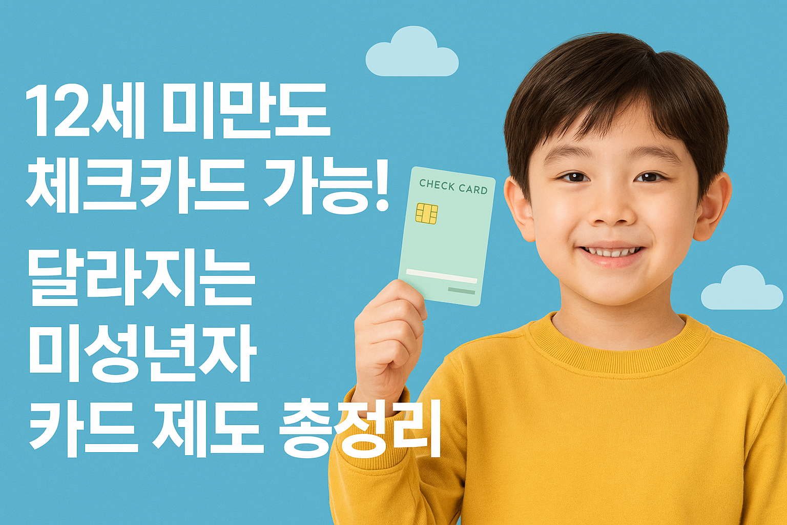 12세 미만도 체크카드 가능