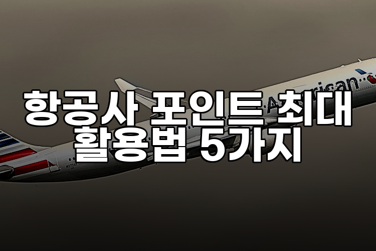 항공사 포인트 최대 활용법 5가지