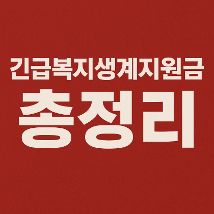 2025 긴급복지생계지원금 총정리