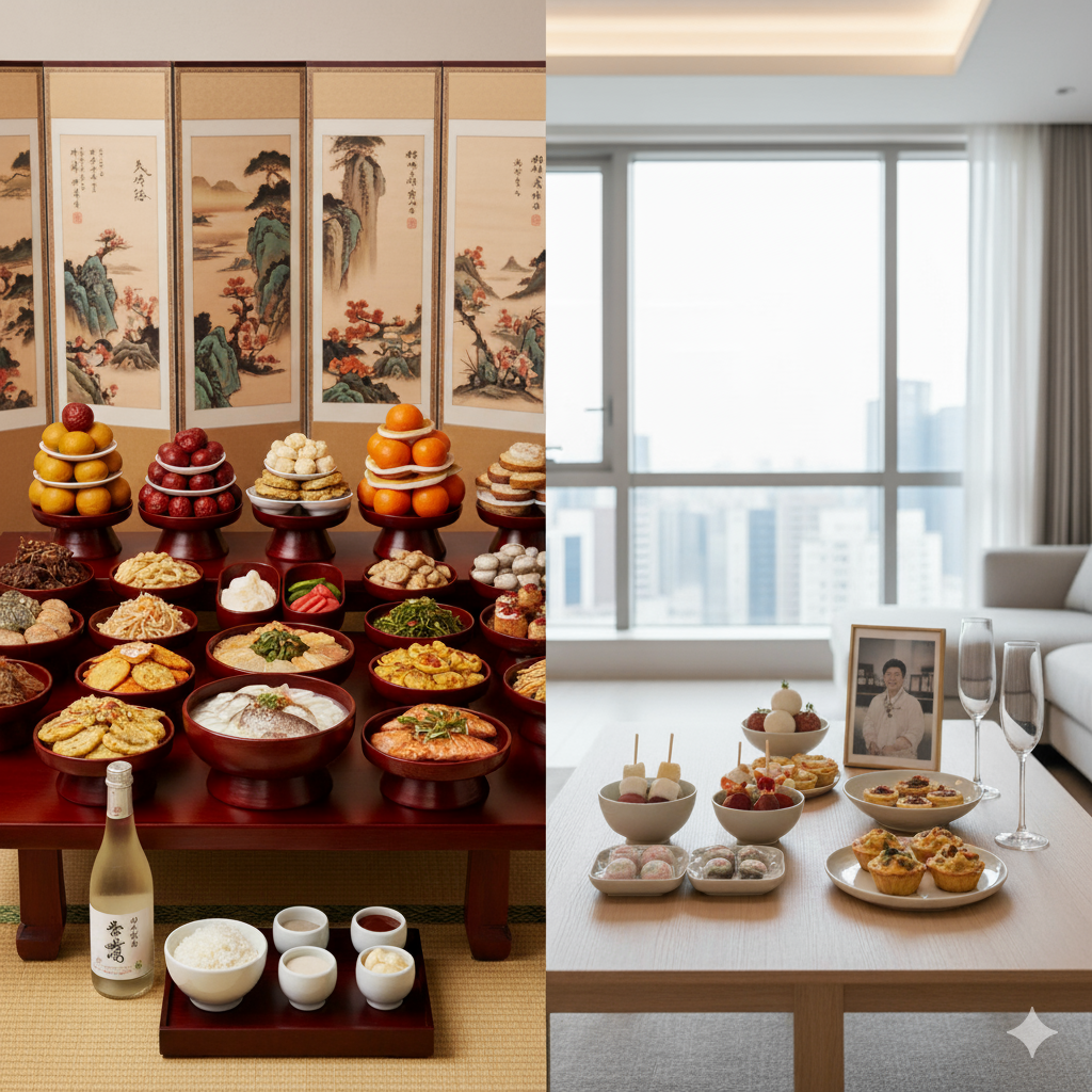 전통음식과 현대식 차례상