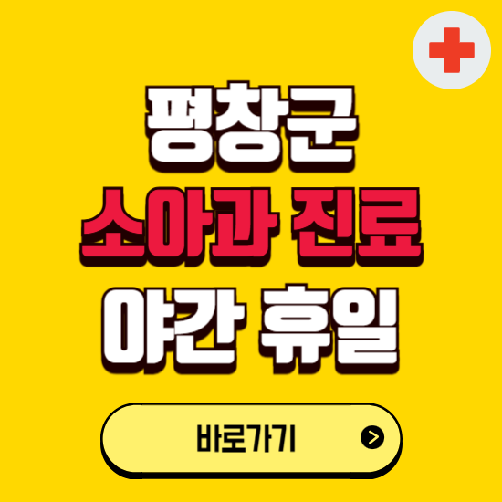 평창군 야간 소아과 진료병원 찾기 ❘ 24시 일요일 주말 연휴 응급진료 추천 잘하는 곳