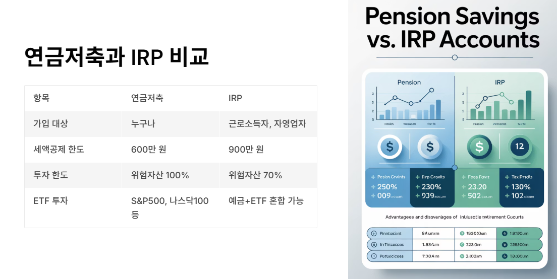 연금저축과 IRP 비교