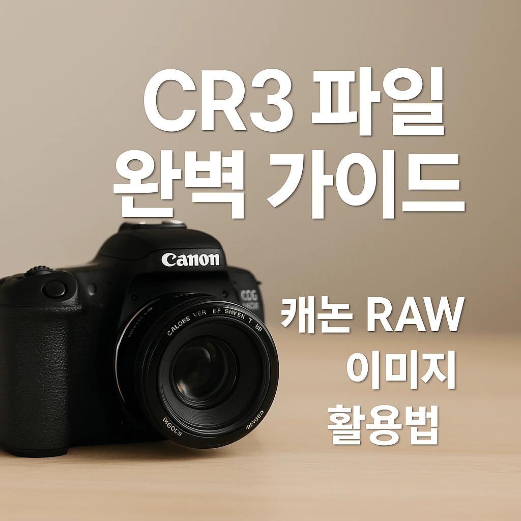 CR3 파일 완벽 가이드 - 캐논 RAW 이미지 활용법