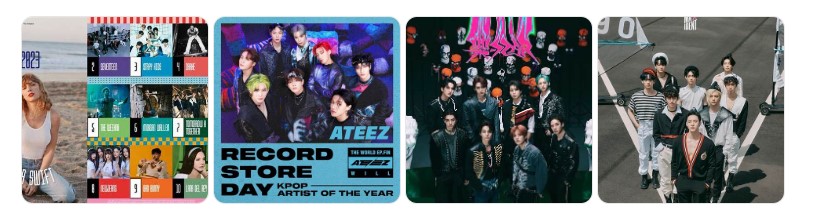 K-팝 아이돌 그룹 에이티즈, 엔하이픈, 스트레이 키즈의 글로벌 활동 이미지