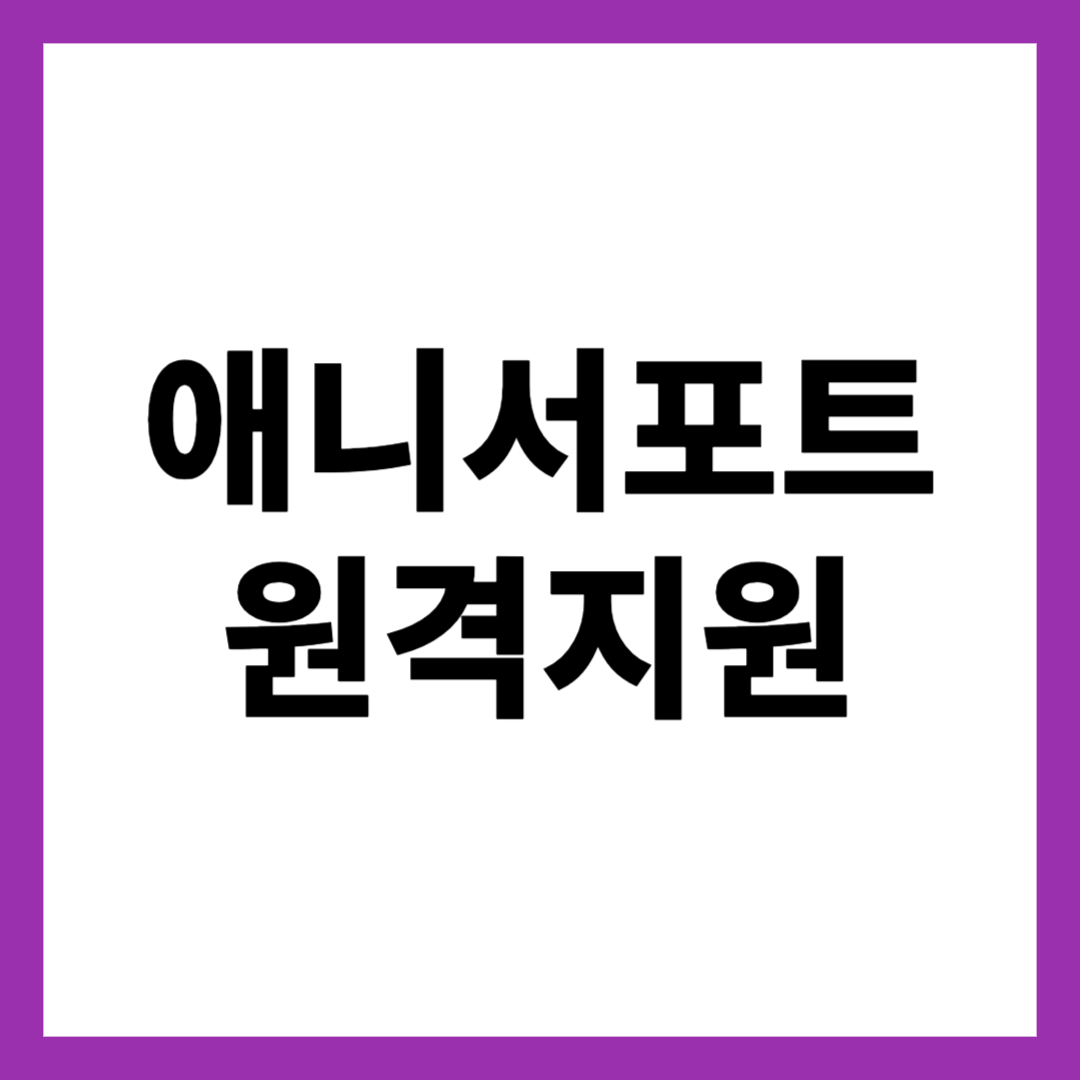 애니서포트 원격지원