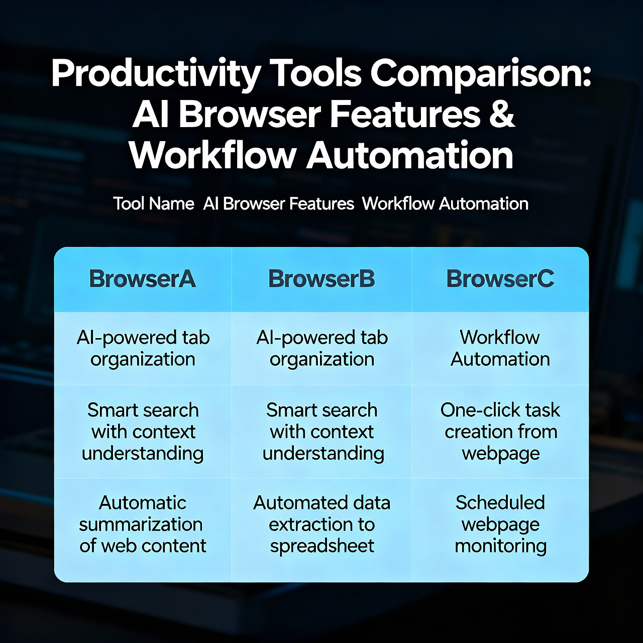Sigma AI Browser 생산성 도구 및 기능 비교