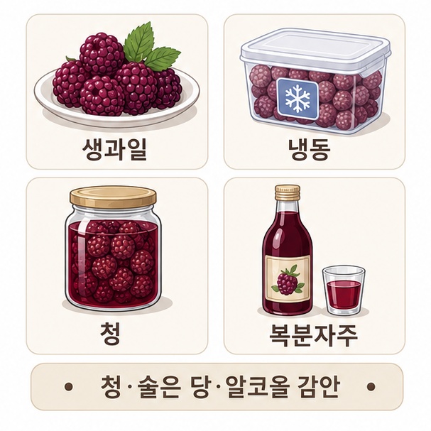 복분자 먹는 방법 네 가지 비교