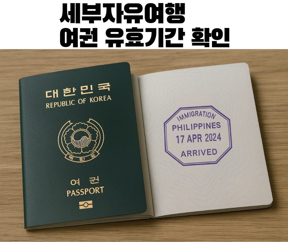 세부 자유여행 여권 유효기간 확인