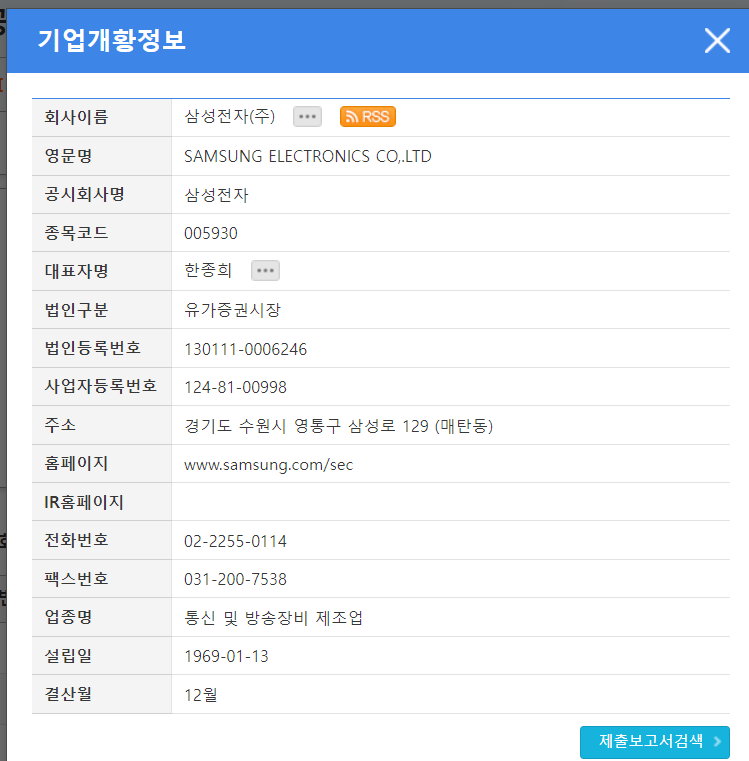 기업개황정보