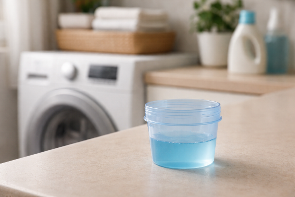 적당한 세제양을 담아놓은 사진