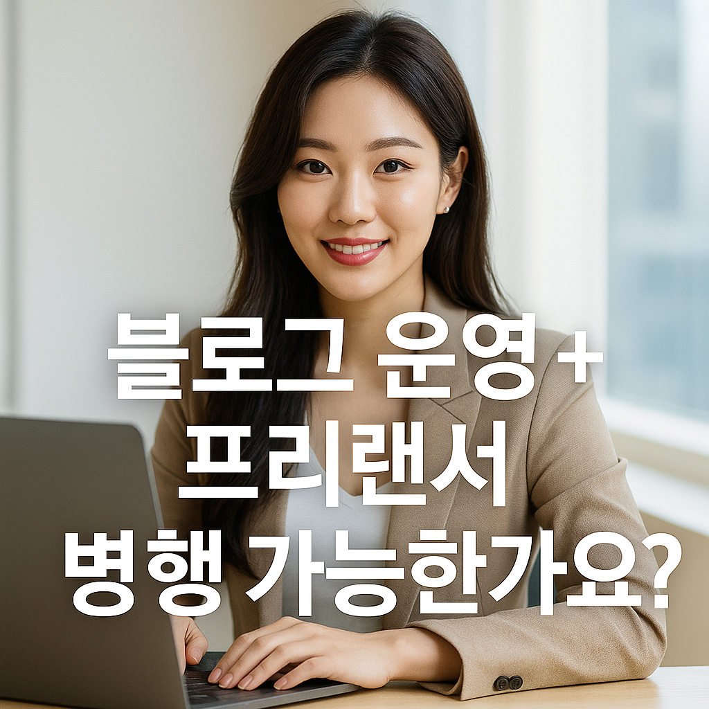 프리랜서+블로그 운영 병행 수익 로드맵