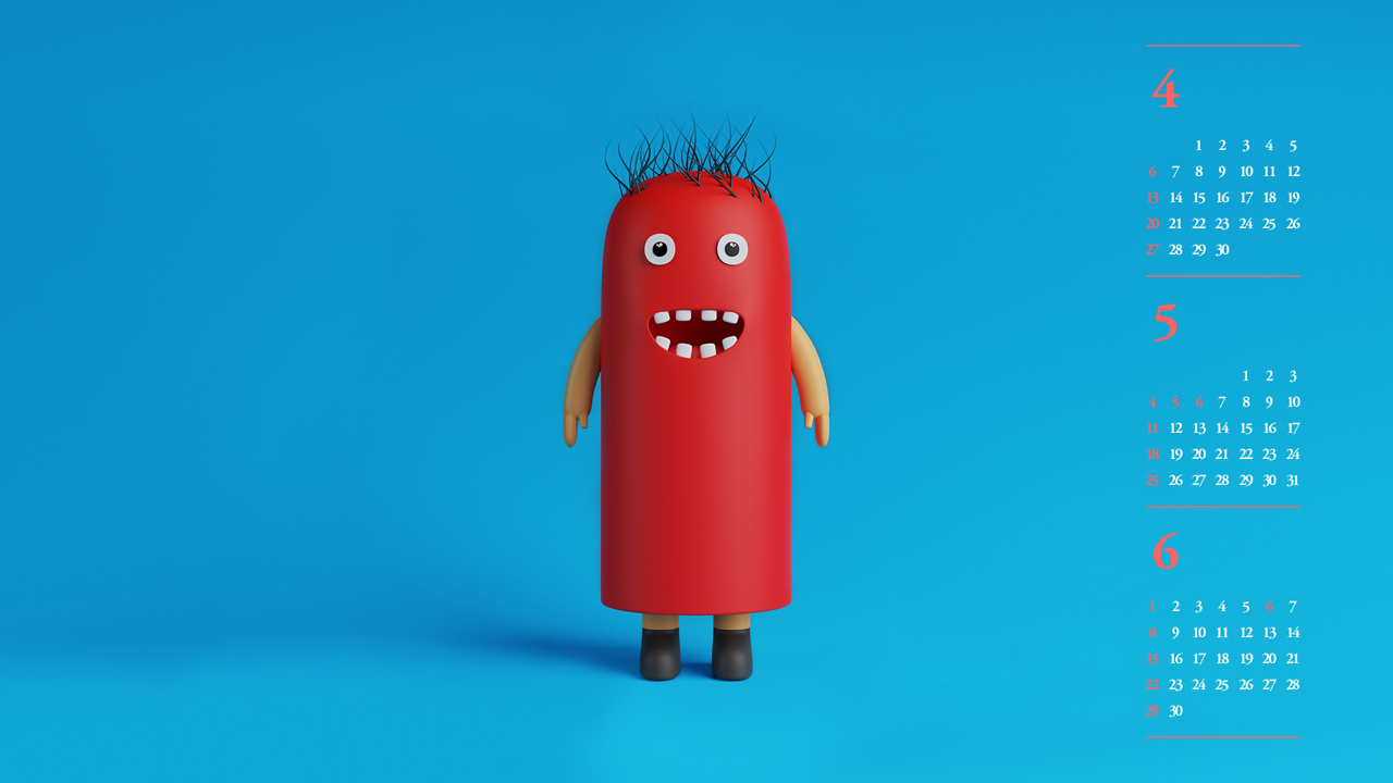 06 3D 캐릭터 B - 2025년5월 노트북배경화면