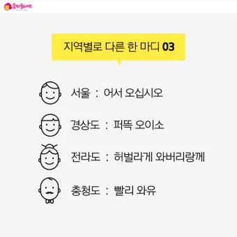 지역별 대표 사투리 서울 경상도 전라도 충청도 비교 분석_12