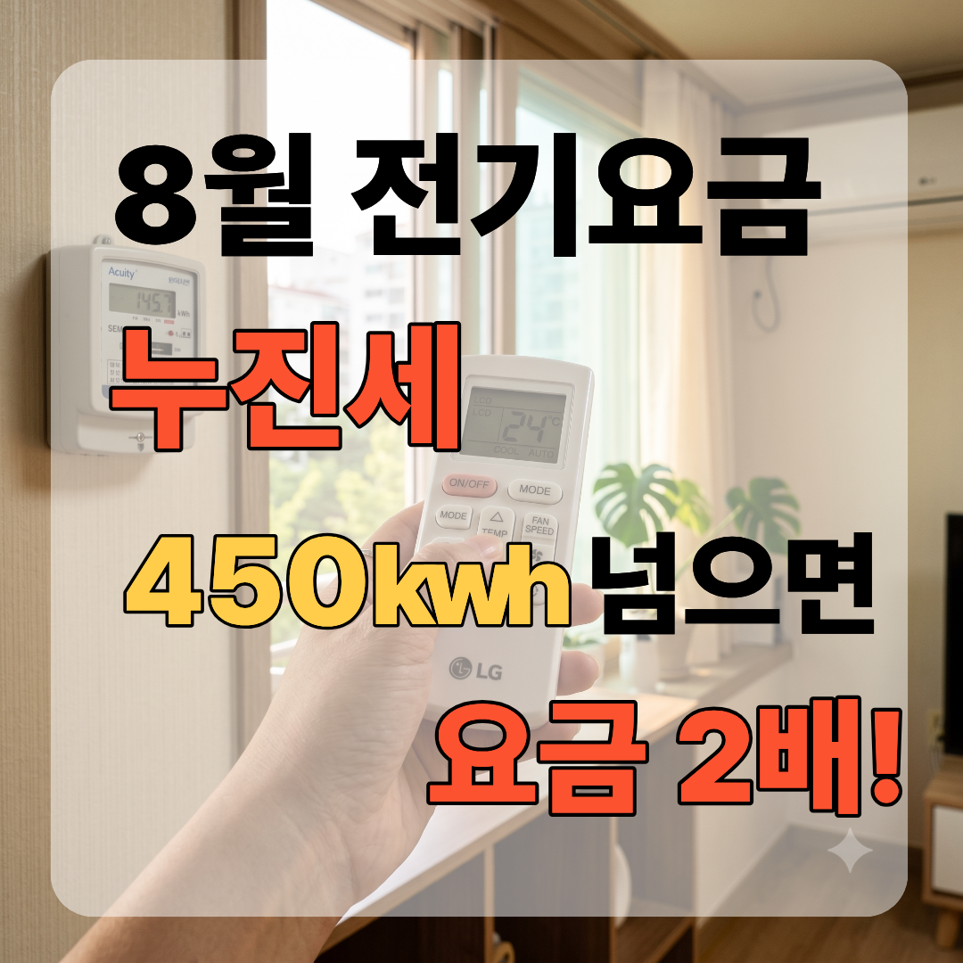8월 전기요금 누진세 450kwh넘으면 요금2배_썸네일