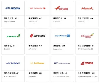 스타얼라이언스 제휴 항공사 리스트, 대한항공 Star Alliance 항공사 동맹_32