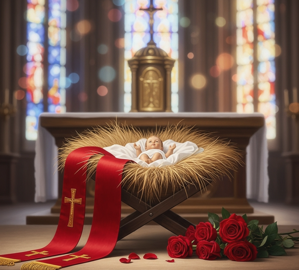 아기 예수님의 탄생 이라는 기쁨의 성탄 대축일 바로 다음 날, 가톨릭 전례력은 피 흘려 죽은 첫 순교자 를 기억합니다.