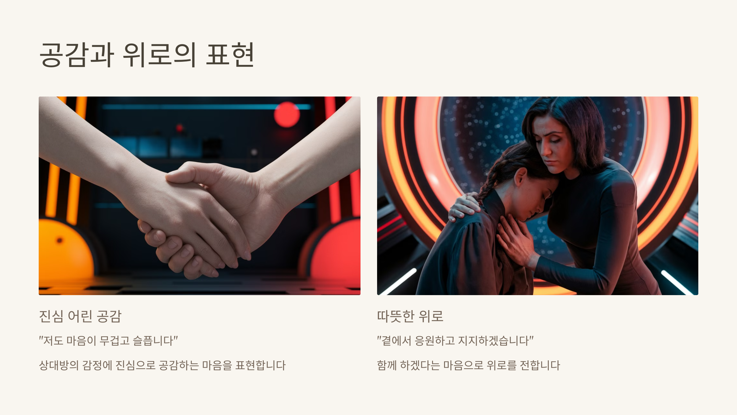 공감과 위로의 표현