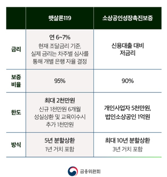 소상공인 금융지원