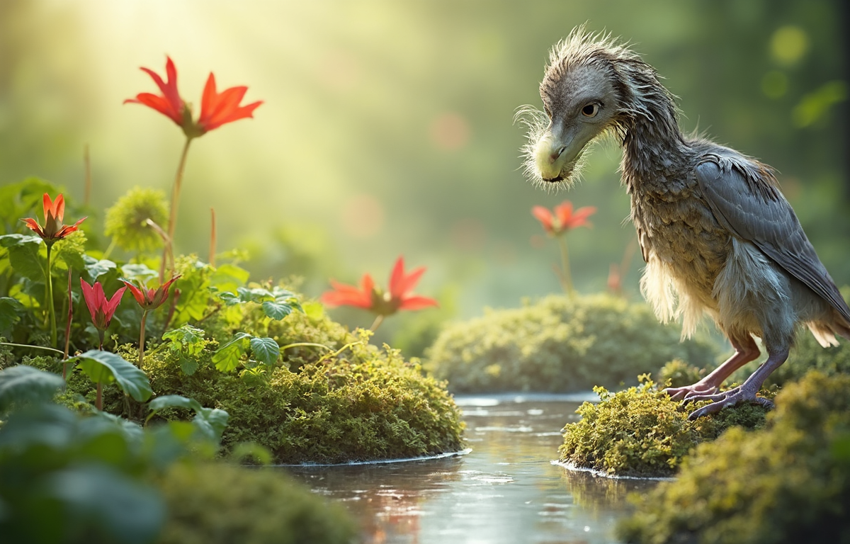 자연과 새의 이미지