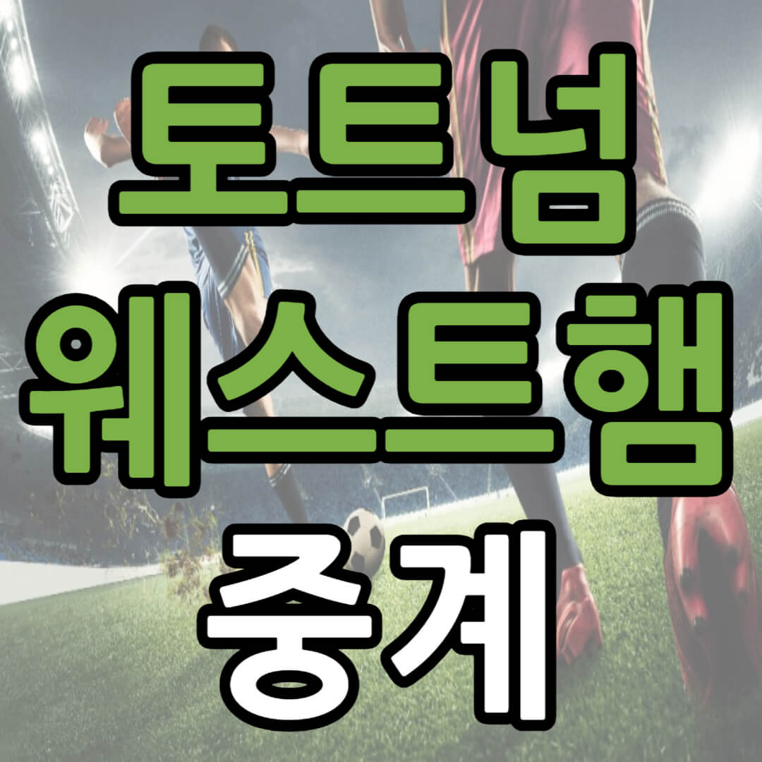 토트넘 웨스트햄 중계 일정(+ 경기 시청 방법)