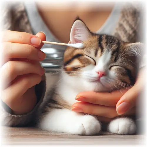 고양이-귀청소