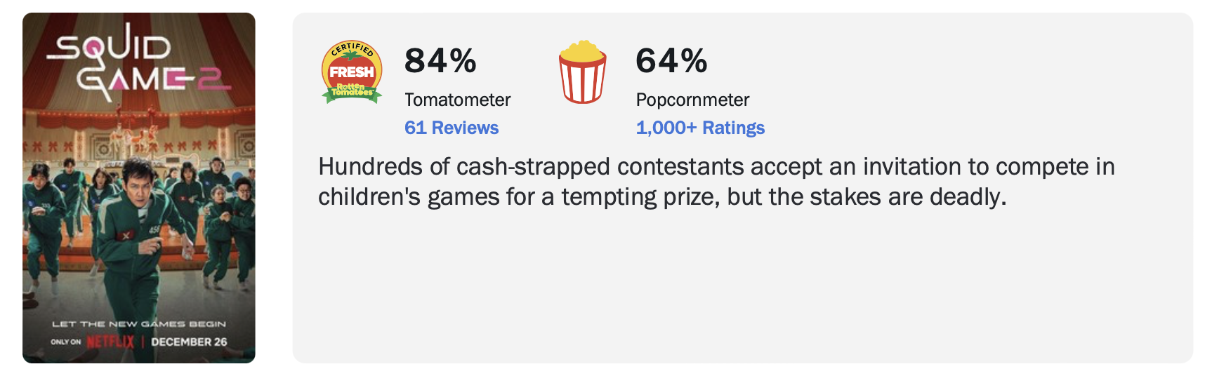 오징어 게임 시즌 2 평점