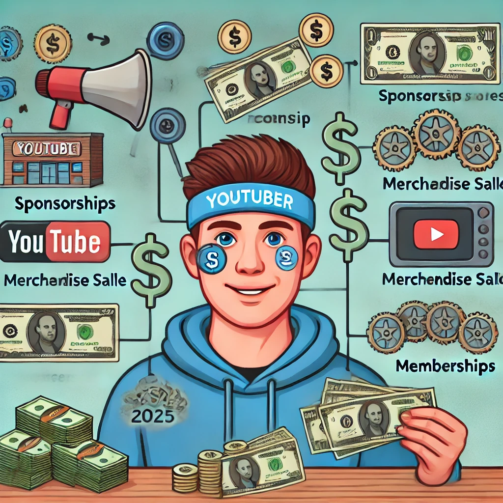 스폰서십, 굿즈 판매, 멤버십 등 다양한 유튜브 수익 모델