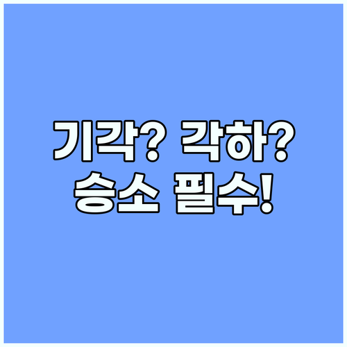 판결문 기각 vs 각하 완벽 해설: ..