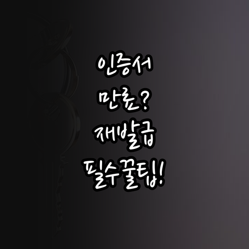 우리은행 인증서 만료 갱신 재발급 복..