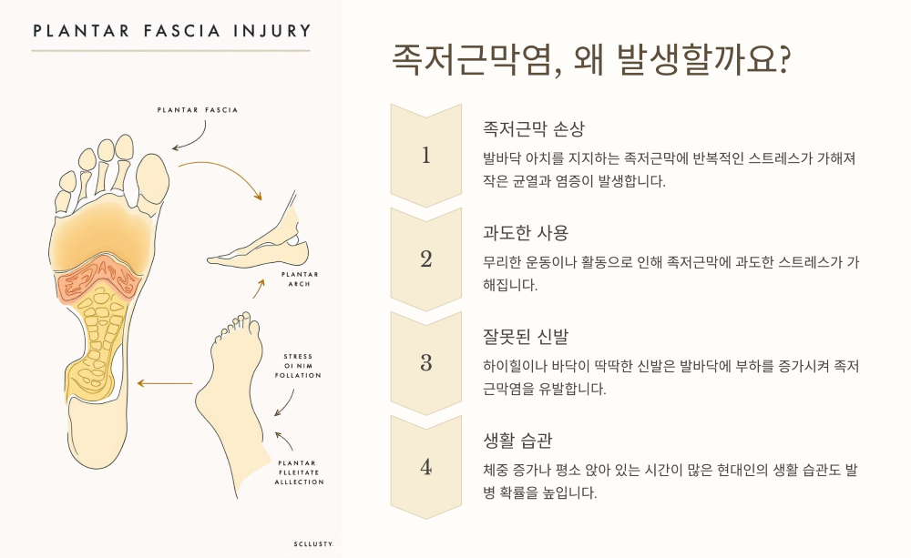 족저근막염, 왜 발생할까요?