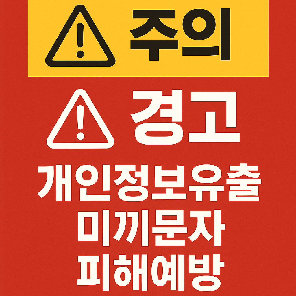 미끼문자 금융사기 관련 사진첨부