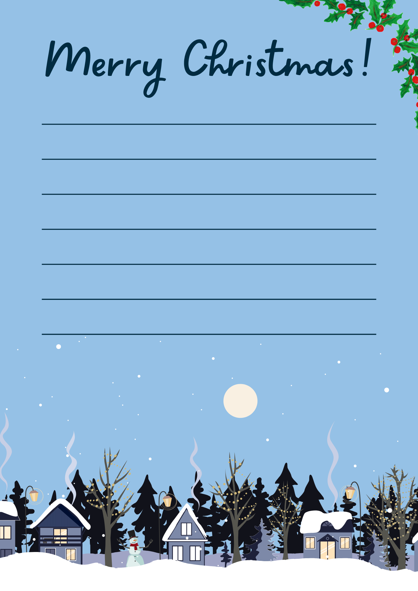 크리스마스 겨울 편지지 무료 다운로드 이미지 모음