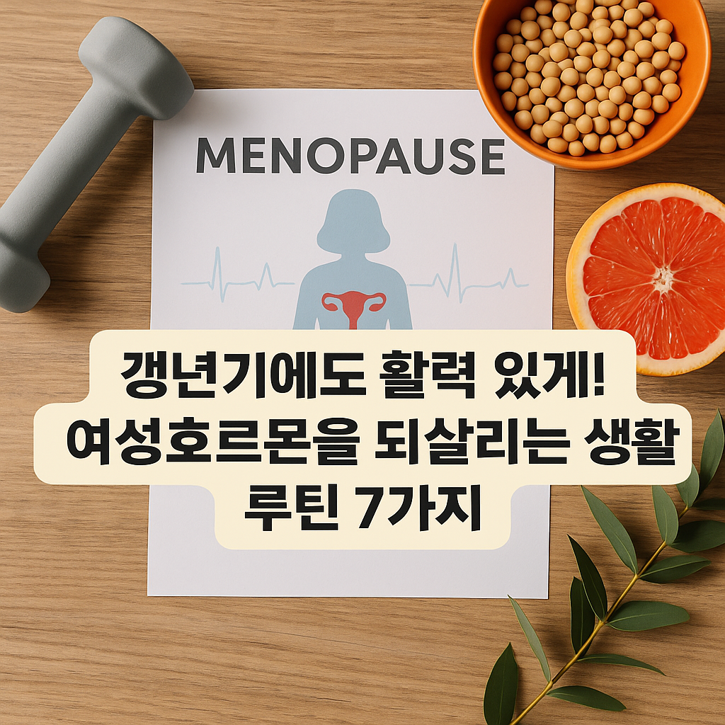 갱년기에도 활력 있게! 여성호르몬을 되살리는 생활 루틴 7가지