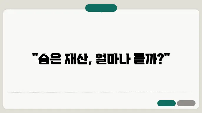 재산 조회 신쳀 비용