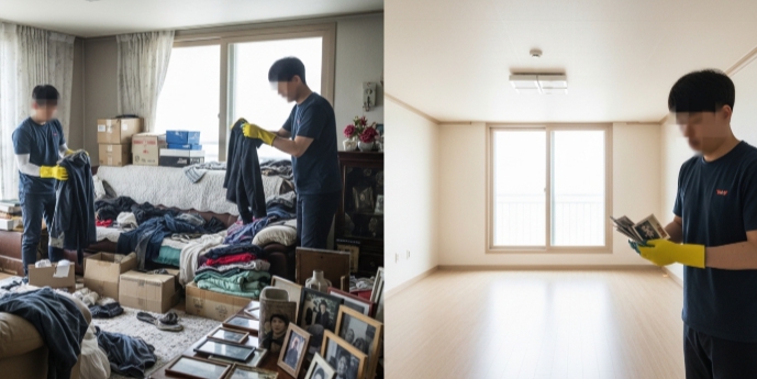 서산 고독사청소중