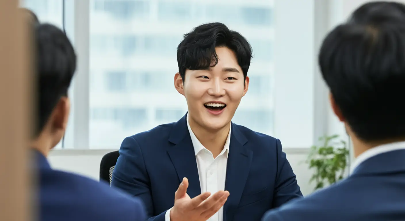 소감을 발표하는 직원