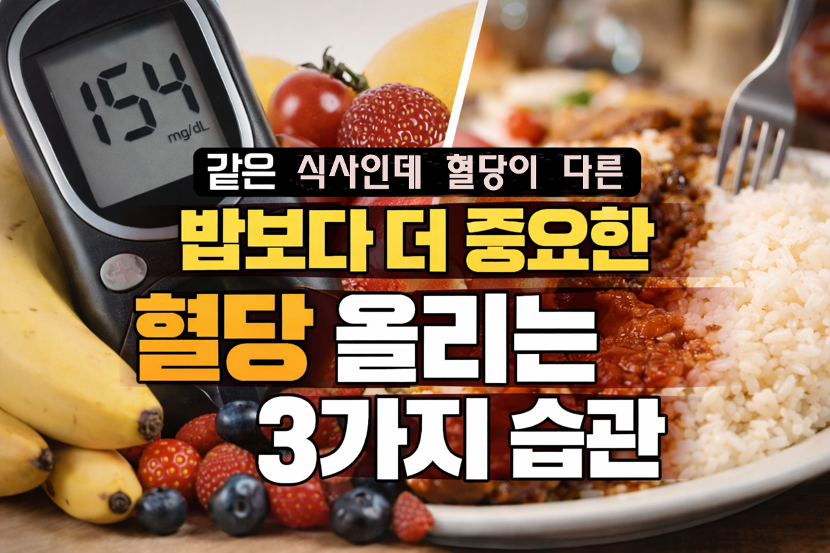 식후혈당이 갑자기 오르는 진짜 이유: 음식보다 중요한 3가지 습관