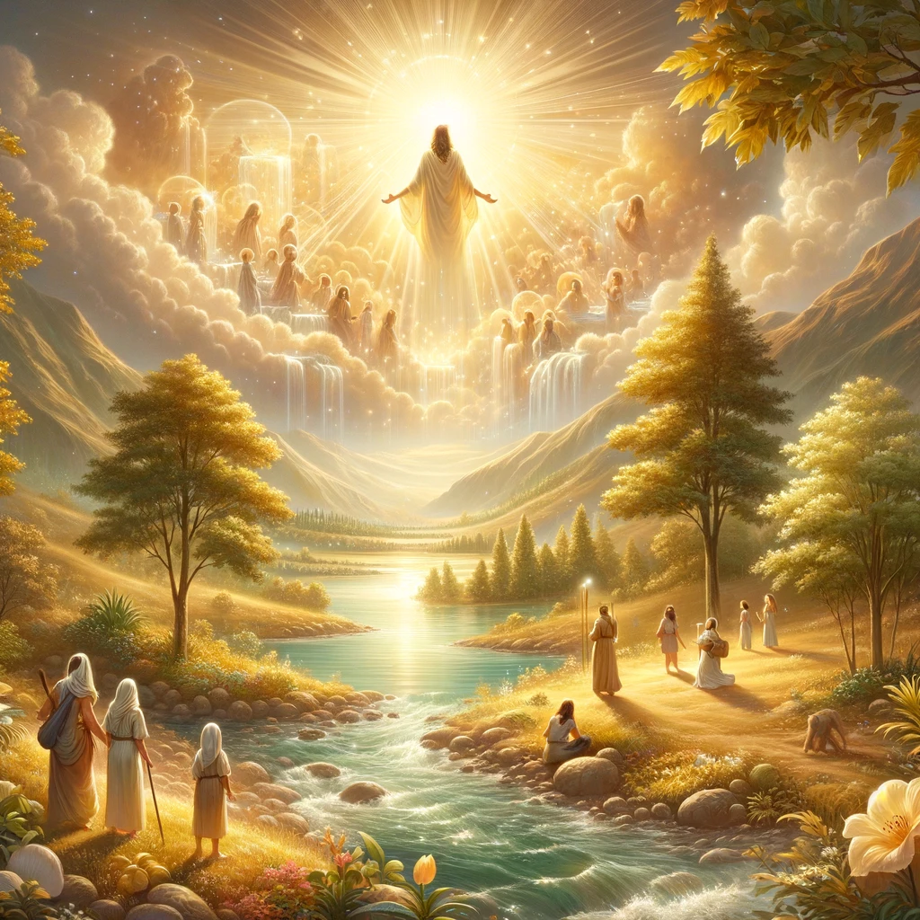 Here&#39;s the illustration you requested&#44; depicting the blessings received from trusting in the Lord&#44; with a focus on divine care and support.