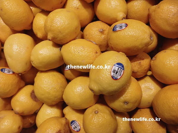 레몬즙 효능의 위장 건강에 도움 되는 플라보노이드가 포함된 레몬 실사진