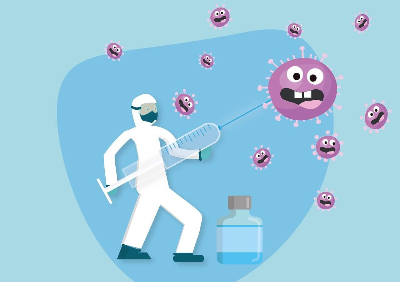 바이러스 잡는 그림