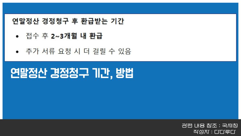 연말정산 경정청구 기간 방법