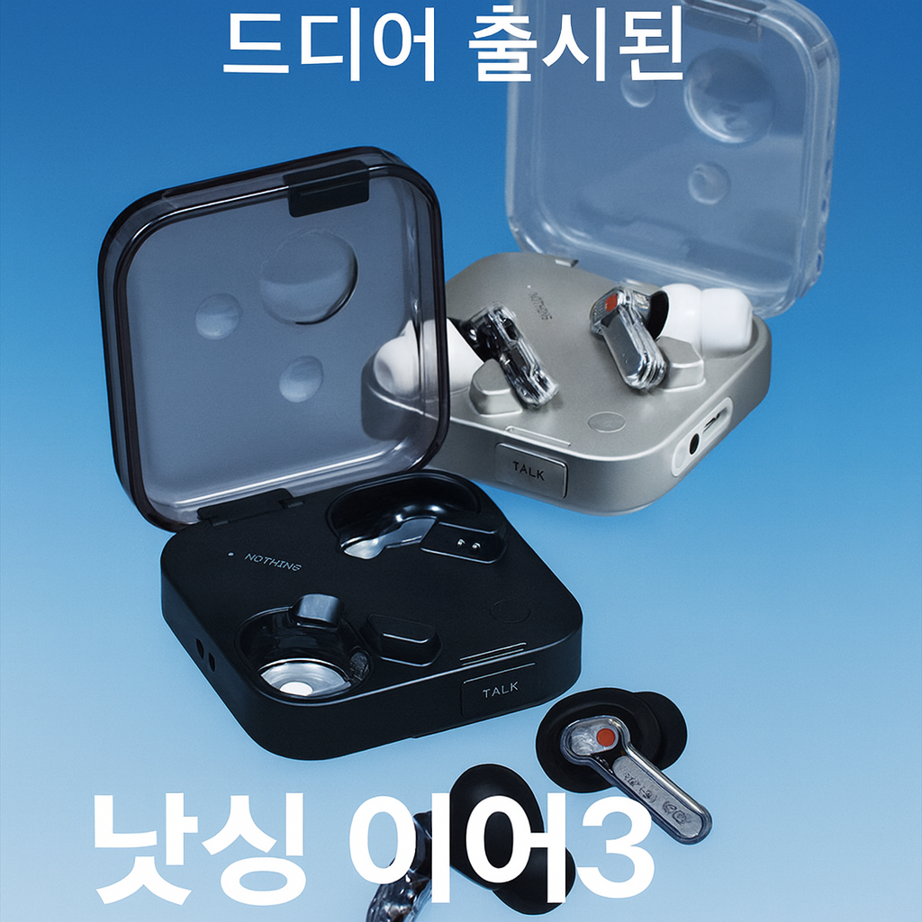 신형 Nothing Ear (3) – 고해상도 클로즈업, 무선 이어폰과 케이스 디자인 리뷰