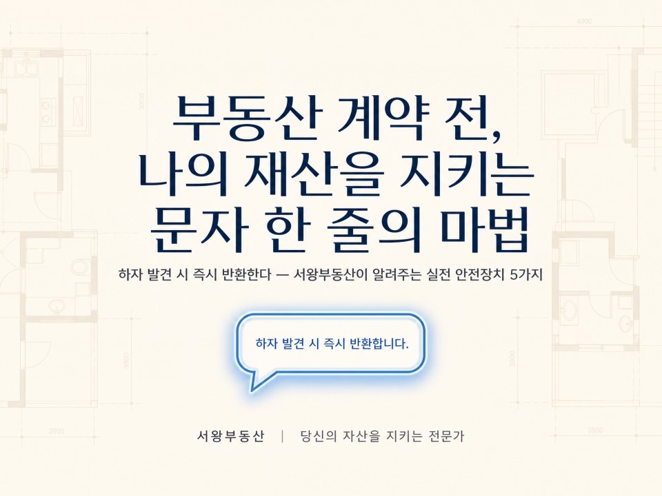 부동산 계약 전