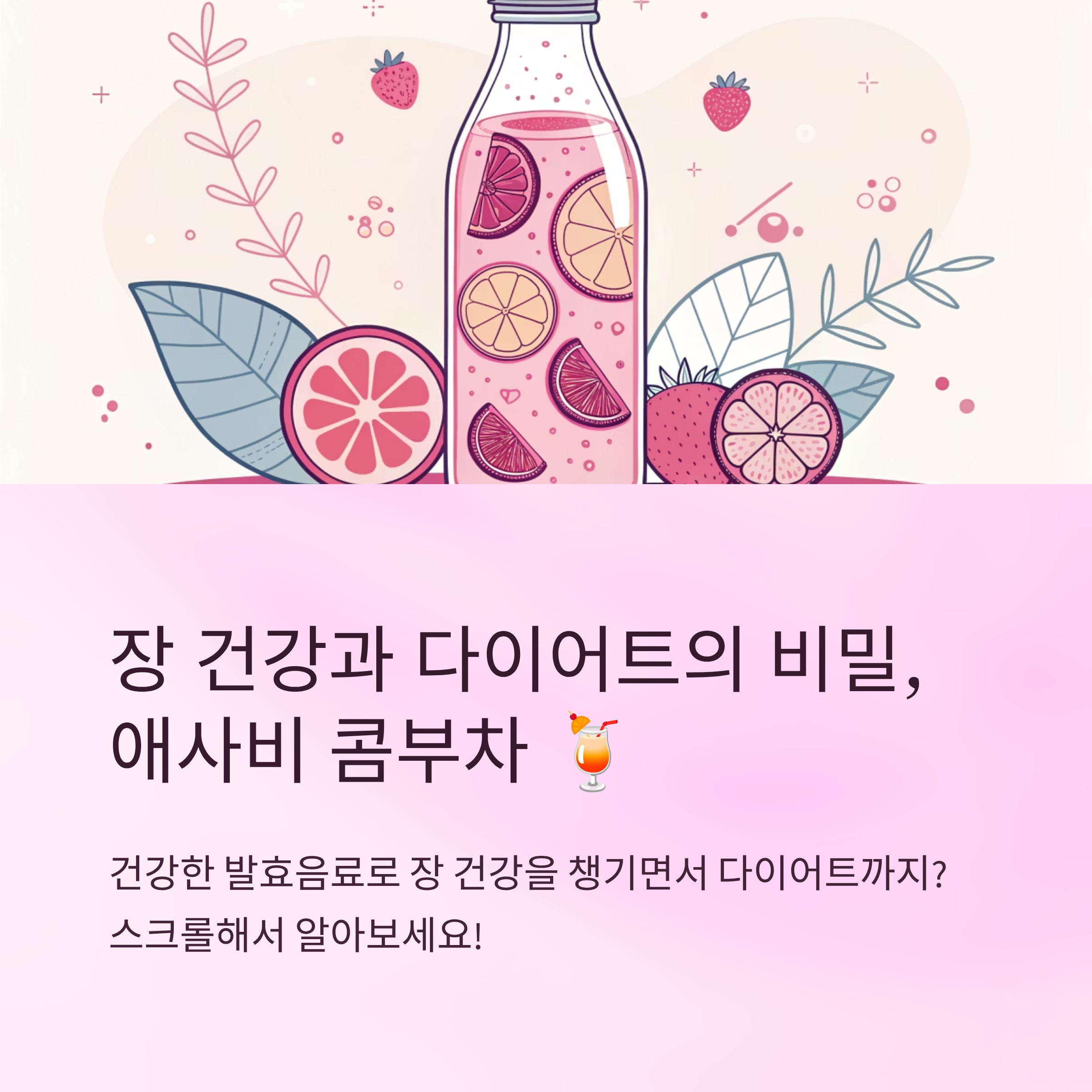 애사비 콤부차 효능 다이어트와 장 건강에 좋아요