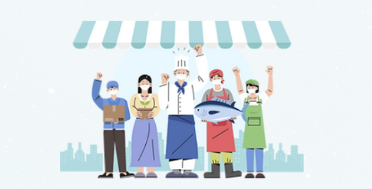 소상공인들의 그림 이미지