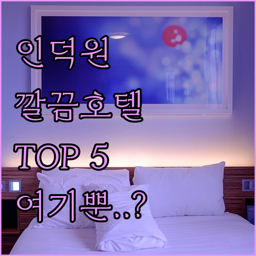 의왕 인덕원 근처 깔끔한 호텔 TOP..