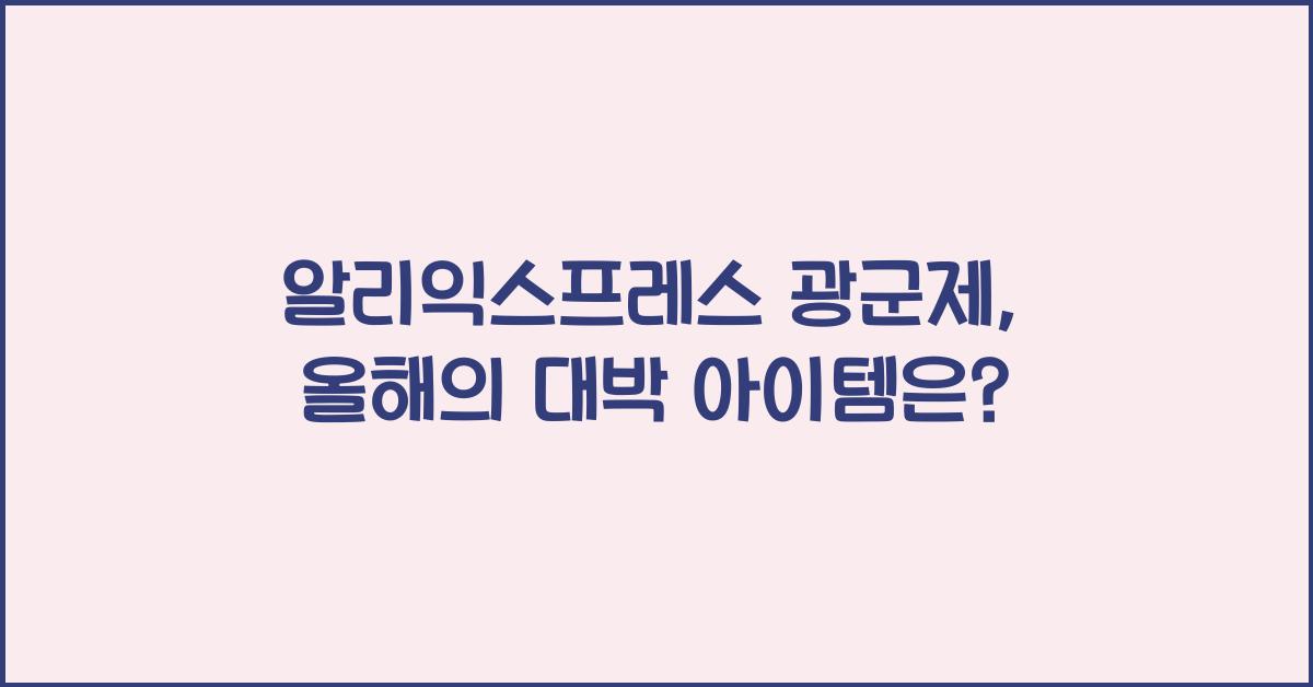 알리익스프레스 광군제