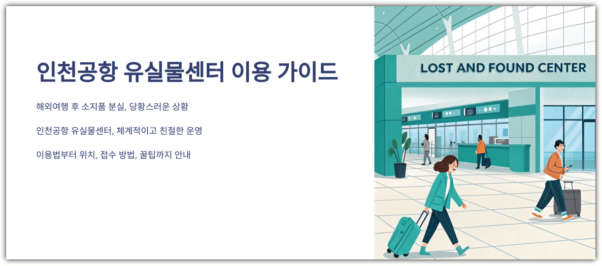 인천공항 유실물센터 이용 가이드