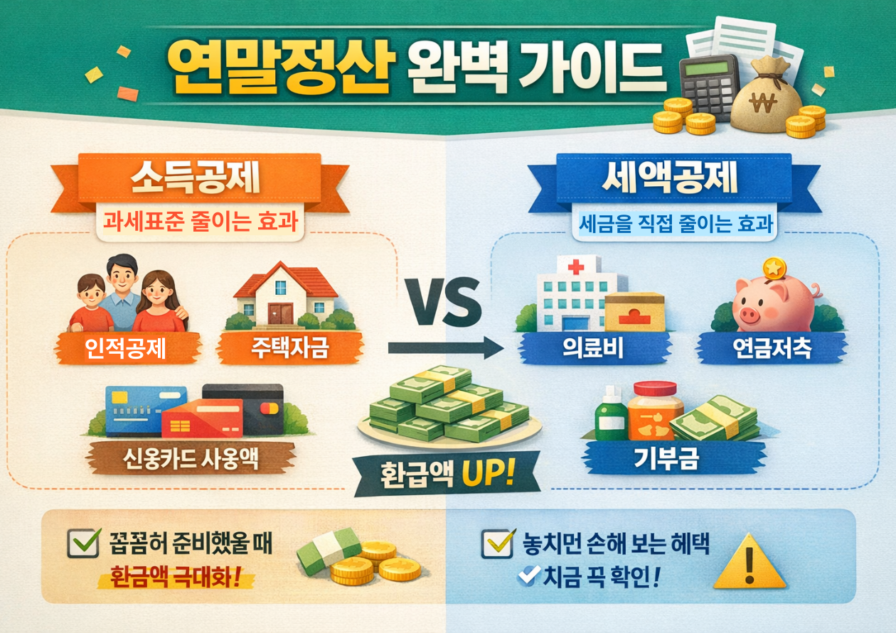 연말정산 세액공제 항목 정리 (의료비&middot;기부금&middot;연금저축)