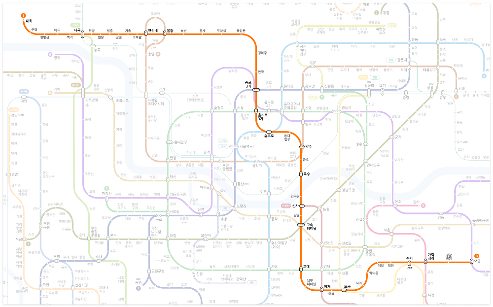서울 지하철 3호선 노선도